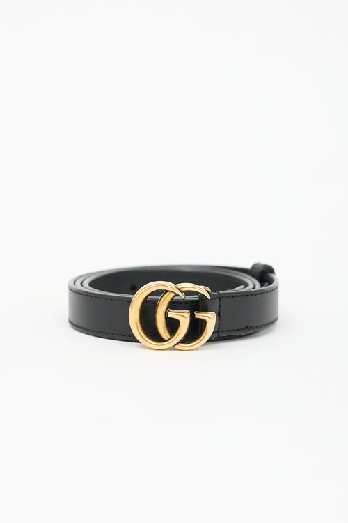 Gucci Leather GG Marmont Slim Belt