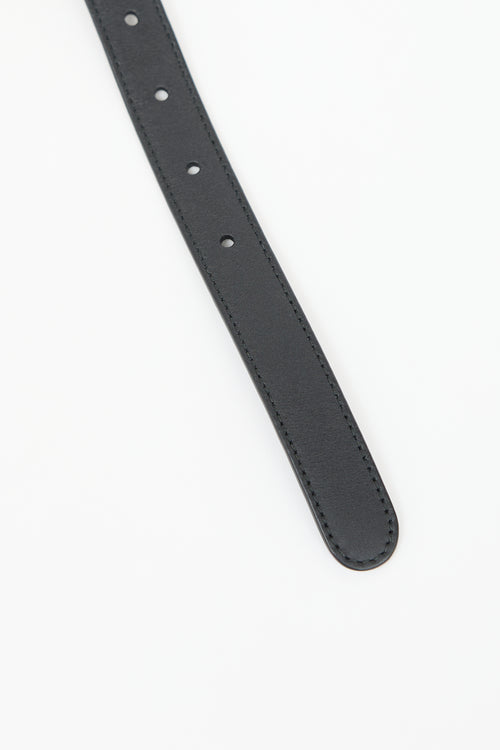 Gucci Leather GG Marmont Slim Belt