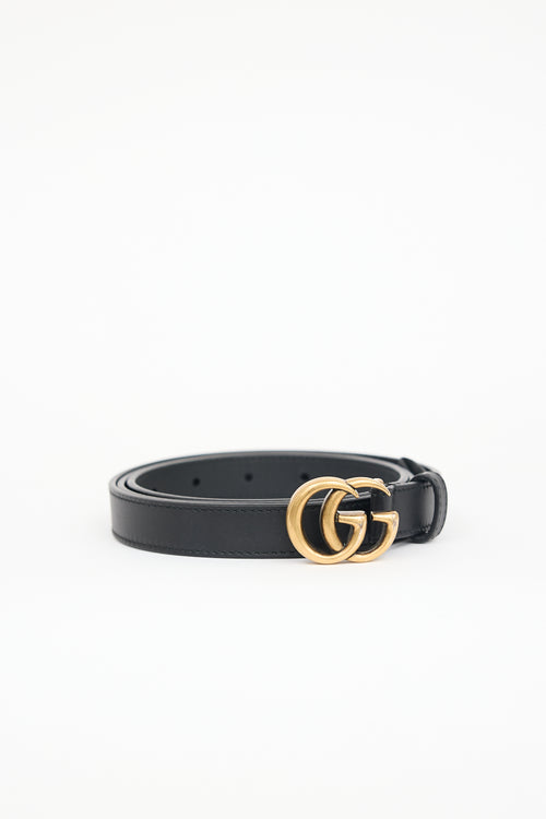 Gucci Leather GG Marmont Thin Belt