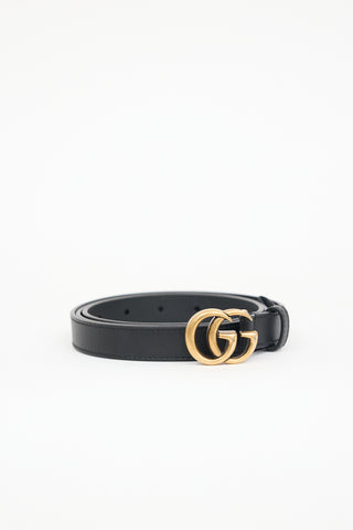 Gucci Leather GG Marmont Thin Belt