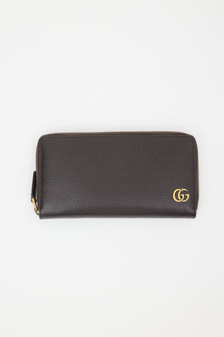 Gucci Leather GG Marmont Zip Wallet