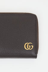 Gucci Leather GG Marmont Zip Wallet