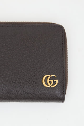 Gucci Leather GG Marmont Zip Wallet