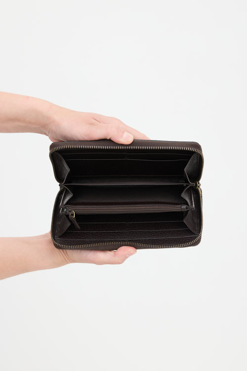 Gucci Leather GG Marmont Zip Wallet