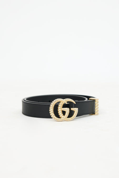 Gucci Leather GG Slim Belt