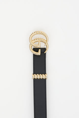 Gucci Leather GG Slim Belt