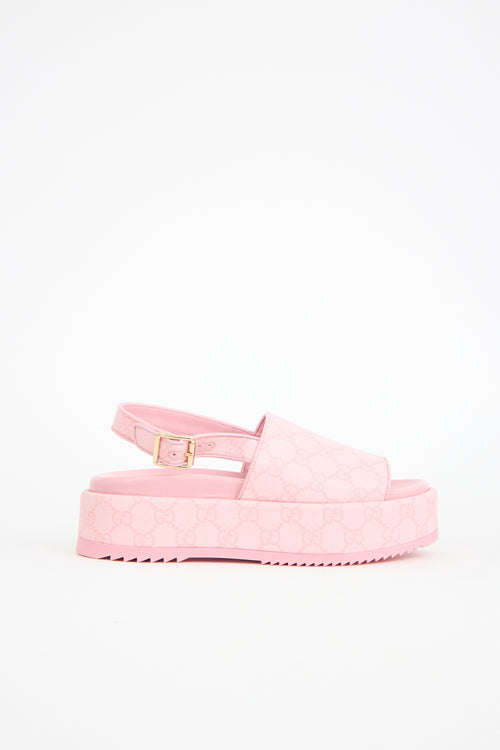 Gucci Leather GG Slingback Sandal