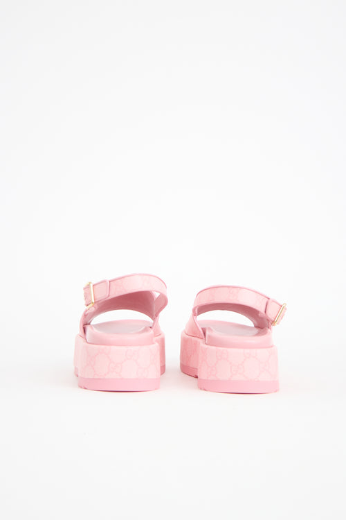 Gucci Leather GG Slingback Sandal