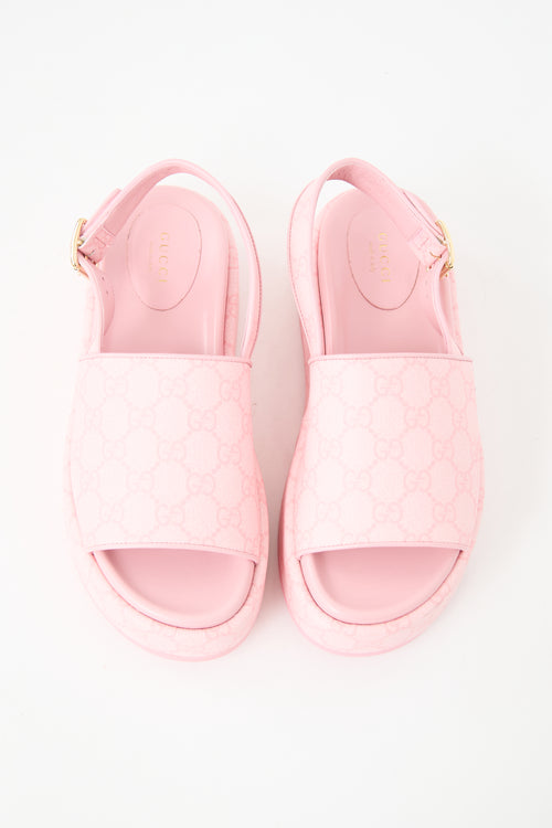 Gucci Leather GG Slingback Sandal