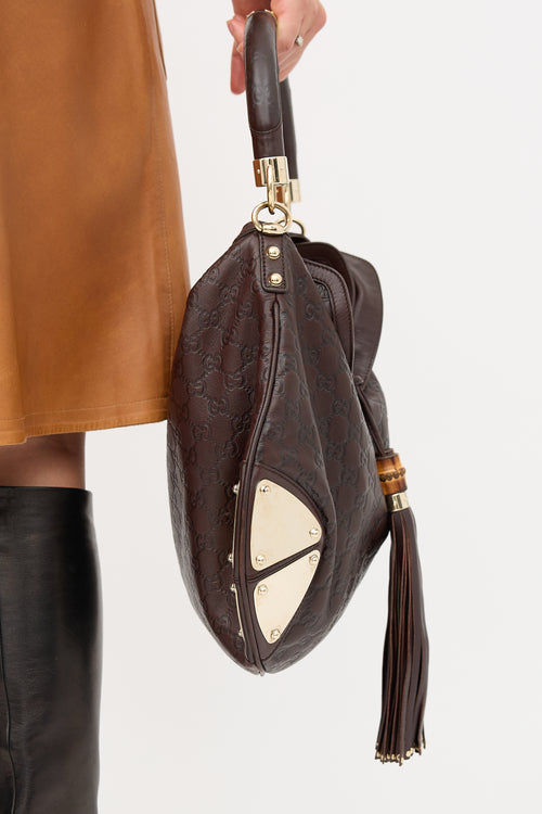 Gucci Leather Guccissima Babouska Indy Bag