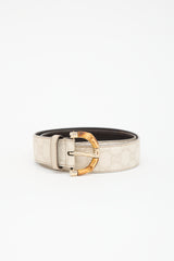 Gucci Leather Guccissima Bamboo Belt