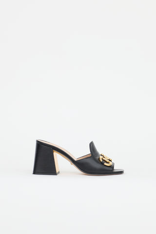 Gucci Leather Hardware Mule