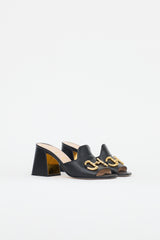 Gucci Leather Hardware Mule