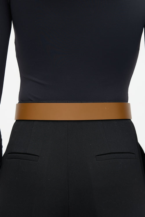 Gucci Leather Interlocking GG Buckle Belt