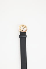 Gucci Leather Interlocking GG Buckle Belt