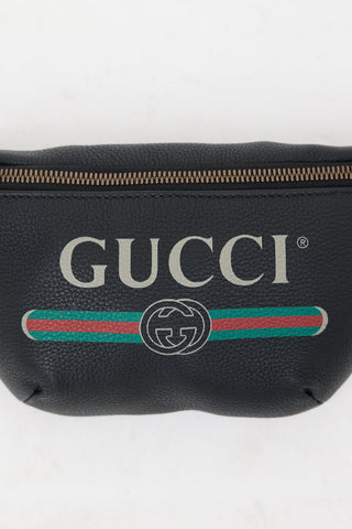 Gucci Leather Logo Web Belt Bag