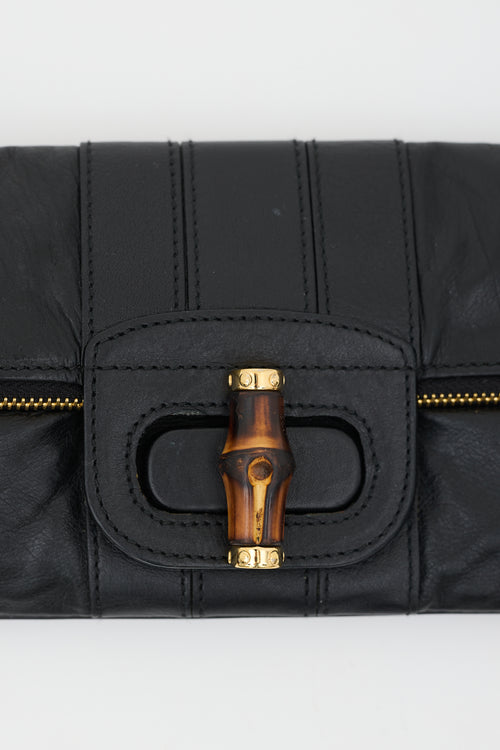 Gucci Leather Lucy Fold Over Clutch