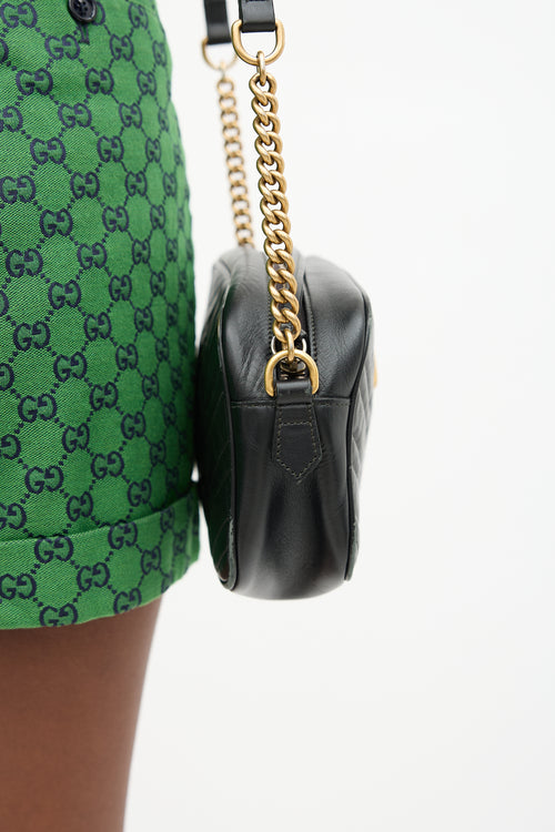 Gucci Leather Marmont GG Crossbody Bag