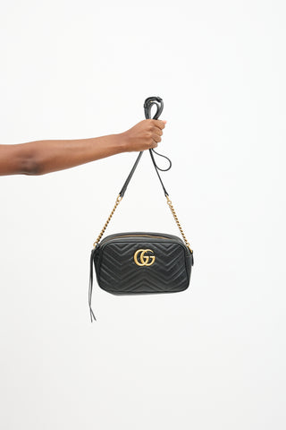 Gucci Leather Marmont GG Crossbody Bag