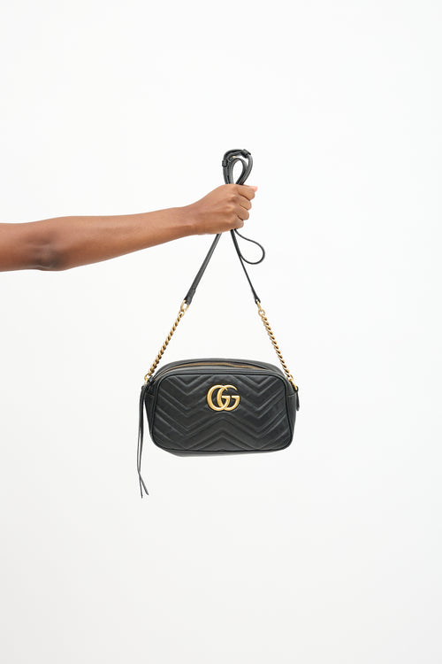Gucci Leather Marmont GG Crossbody Bag