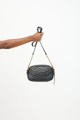 Gucci Leather Marmont GG Crossbody Bag