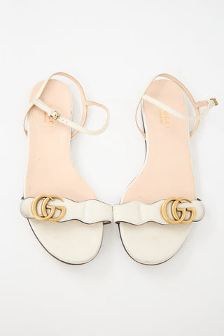 Gucci Leather Marmont GG Sandal