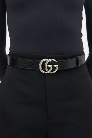 Gucci Leather Marmont GG Buckle Belt