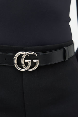 Gucci Leather Marmont GG Buckle Belt