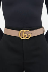Gucci Leather Marmont GG Buckle Belt