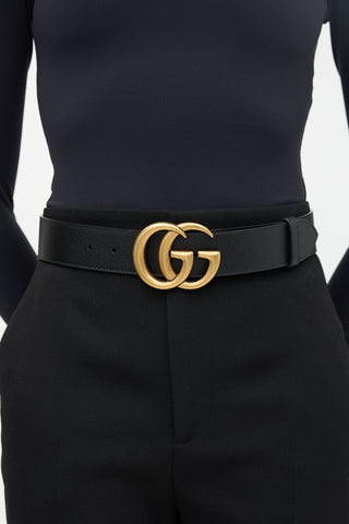 Gucci Leather Marmont GG Buckle Belt