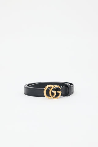 Gucci Leather Marmont GG Slim Belt