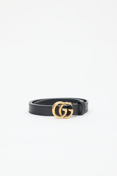 Gucci Leather Marmont GG Slim Belt