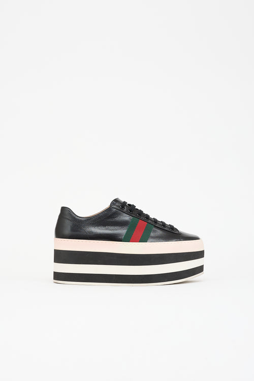 Gucci Leather Peggy Platform Sneaker