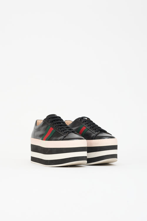 Gucci Leather Peggy Platform Sneaker