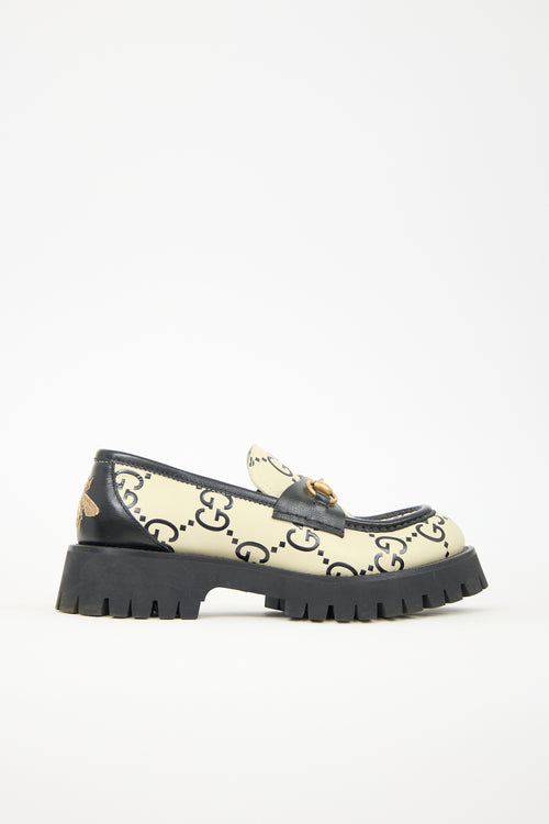 Gucci Leather Printed GG Loafer