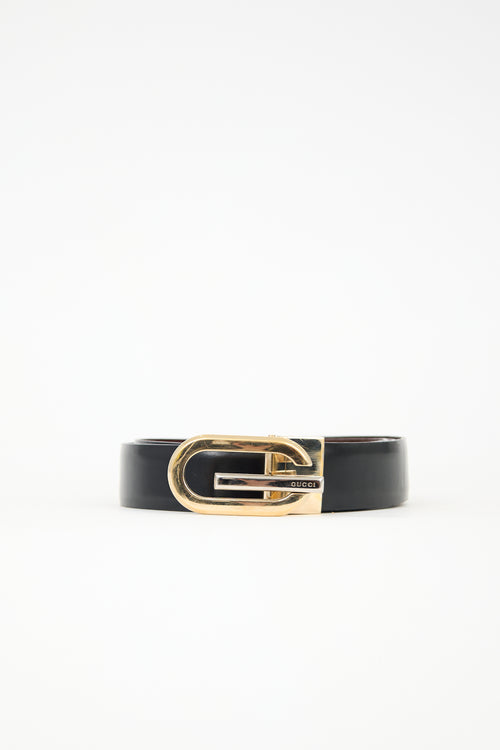 Gucci Leather Reversible Logo Belt