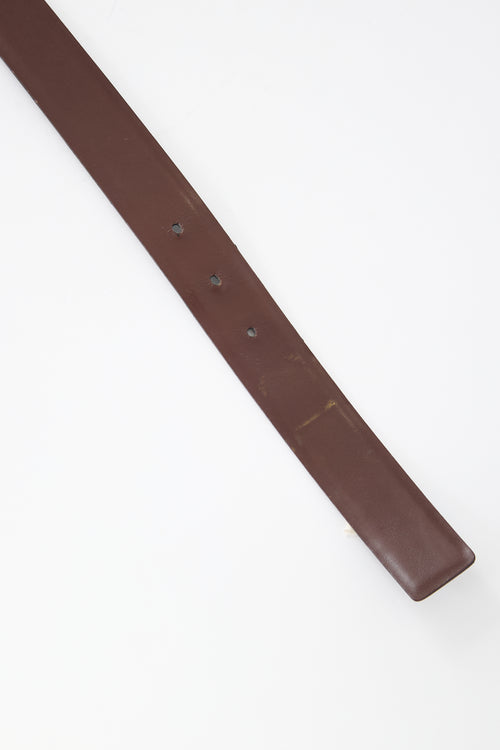 Gucci Leather Reversible Logo Belt