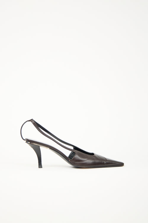 Gucci Leather Slingback Heel