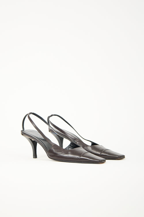 Gucci Leather Slingback Heel