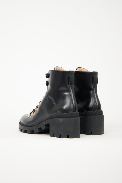 Gucci Leather Sylvie Boot