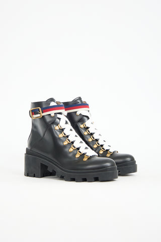 Gucci Leather Sylvie Web Boot