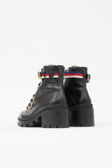 Gucci Leather Sylvie Web Boot
