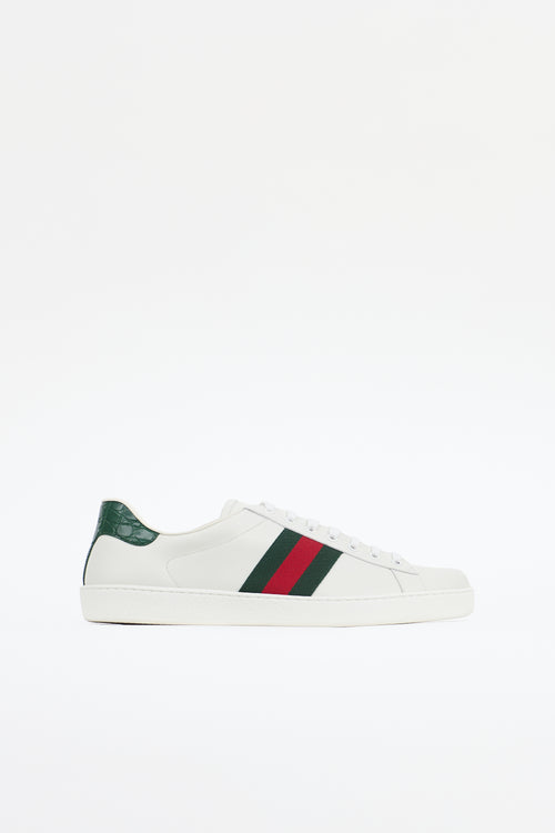 Gucci Leather Web Sneaker