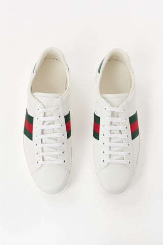 Gucci Leather Web Sneaker