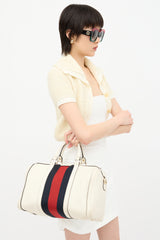 Gucci Leather Web Joy Boston Bag