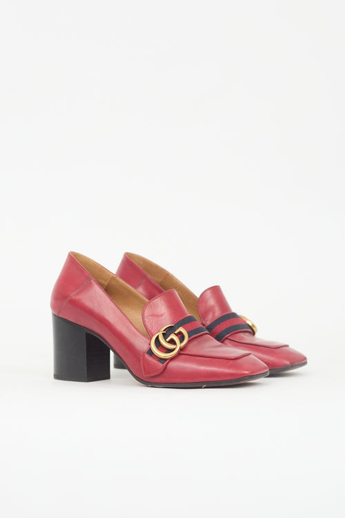 Gucci Leather Web Peyton Loafer