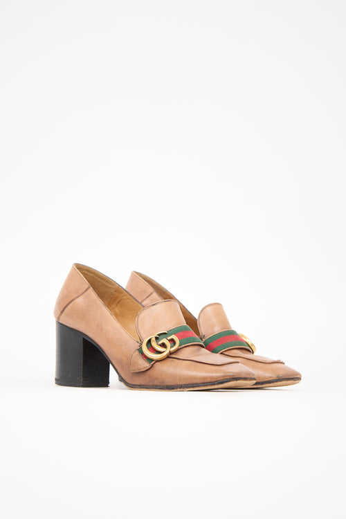 Gucci Leather Web Peyton Loafer