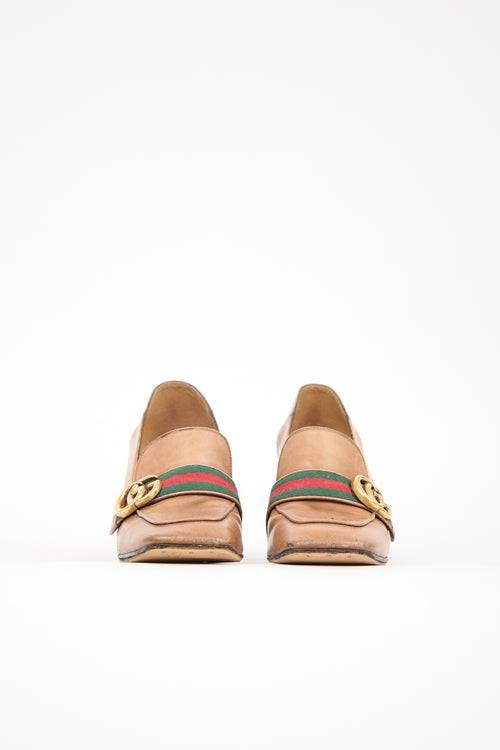 Gucci Leather Web Peyton Loafer