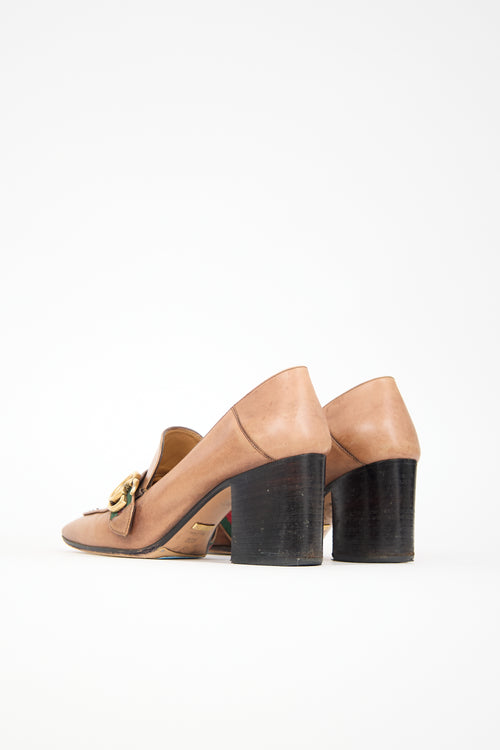 Gucci Leather Web Peyton Loafer