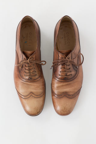 Gucci Leather Wingtip Oxford